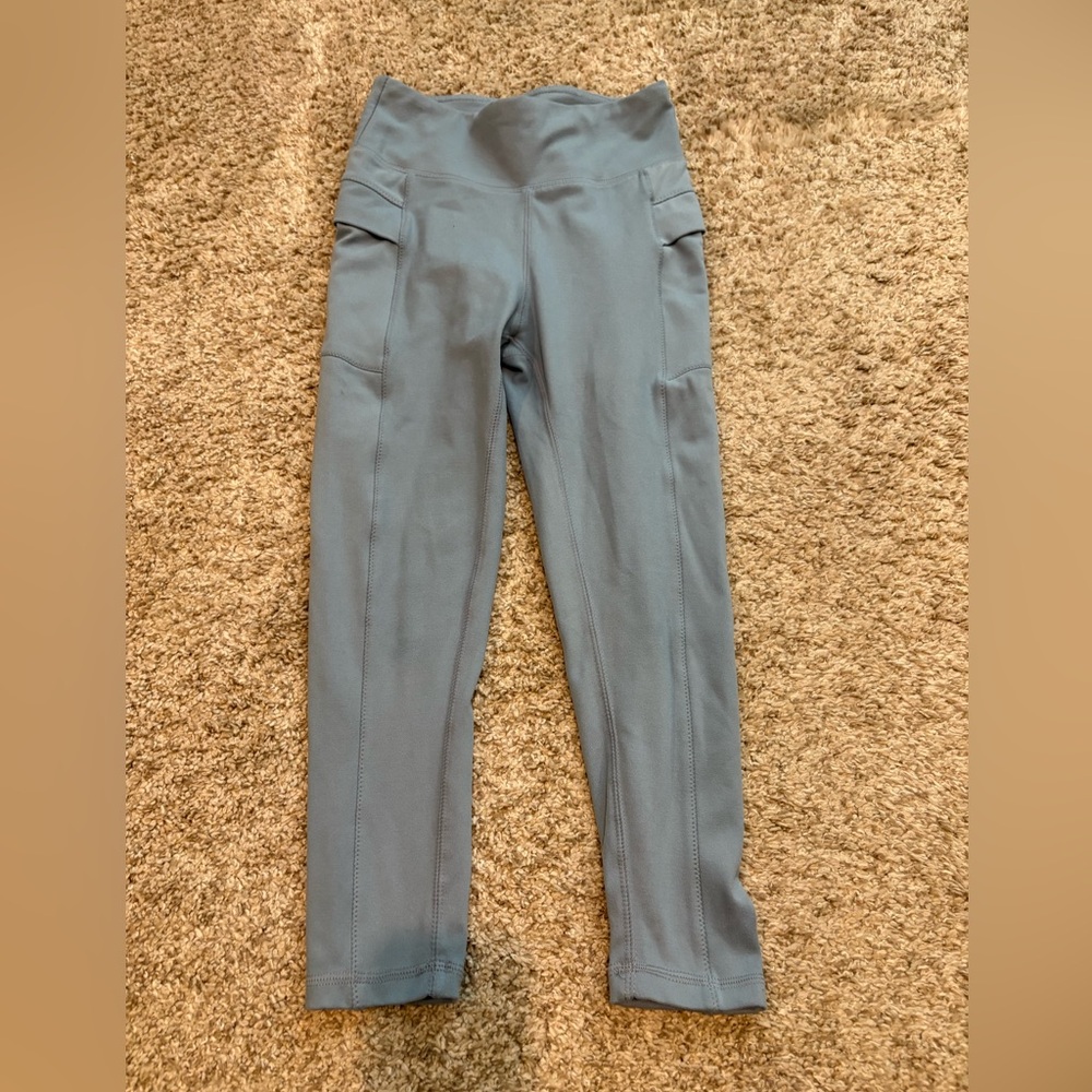 Blue Cropped Leggings